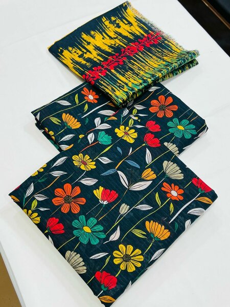Printed lawn suit