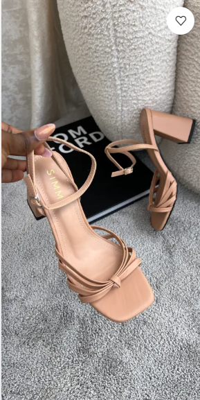 Makenzie Nude Block Sandal Heels