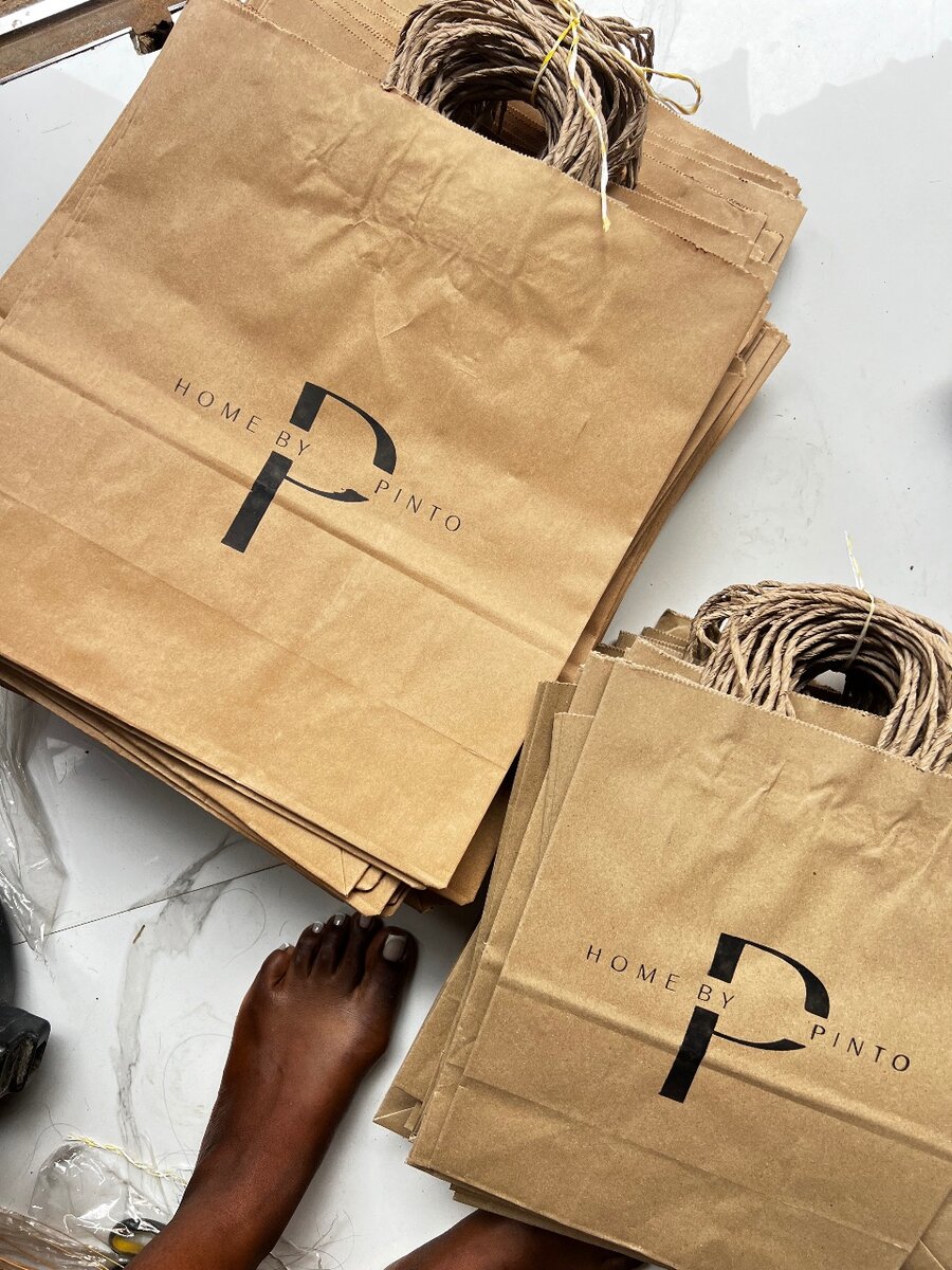 I sell customised khaki paperbags