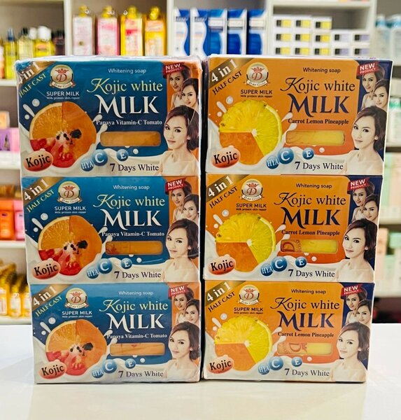 Half cast Kojic white milk soap