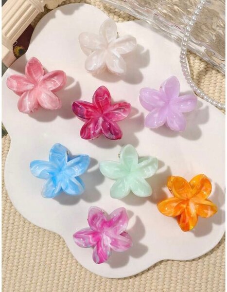 Pinces à cheveux fleur colorée