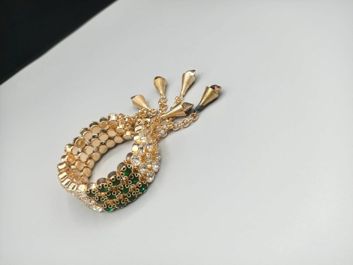 Trendy Elegant crystal stone 3 layer Adustable bracelete for