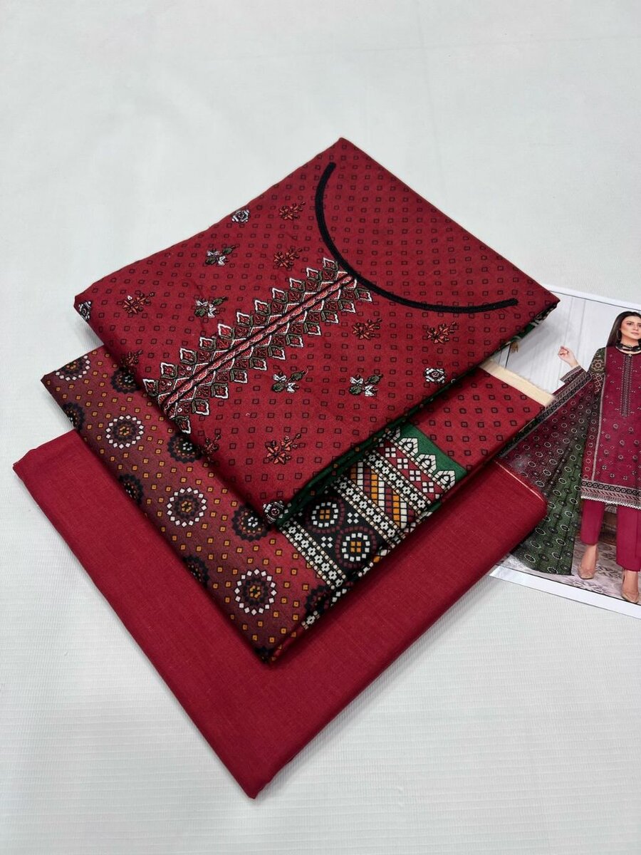 Printed lawn suit