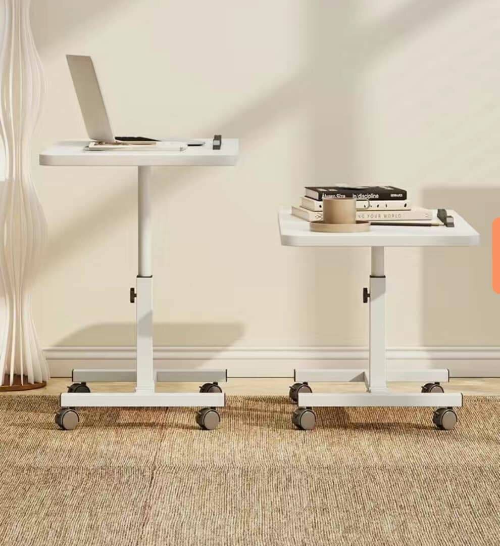 Table de bureau ajustable blanc