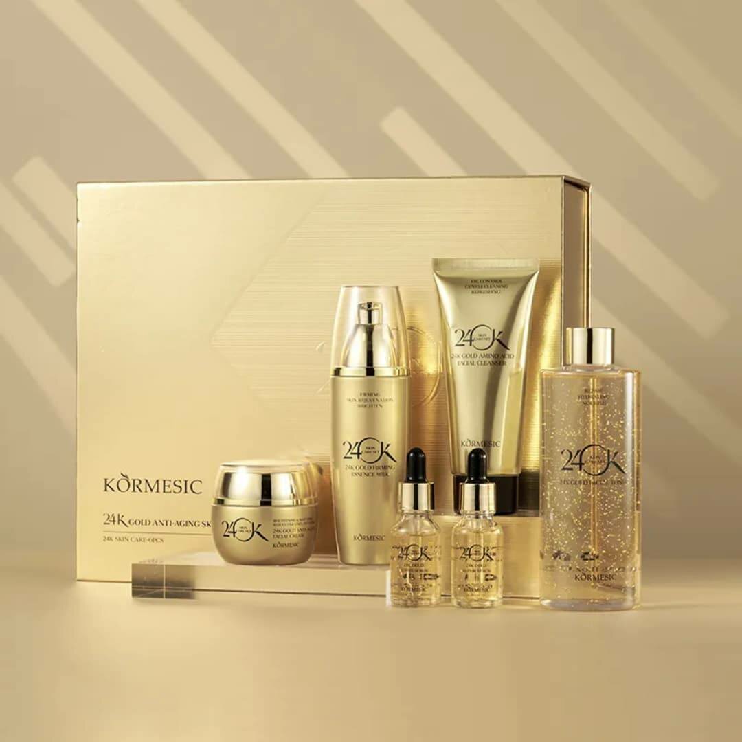 Essence d'or 24K en gros, ensembles d'hydratation exquis, am