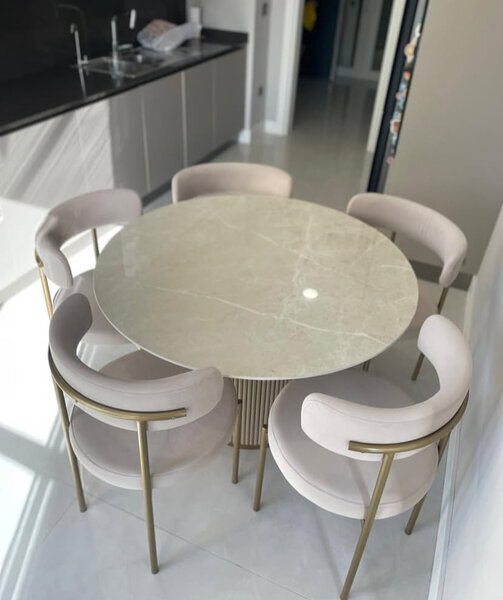 Table ronde en marbre élégant