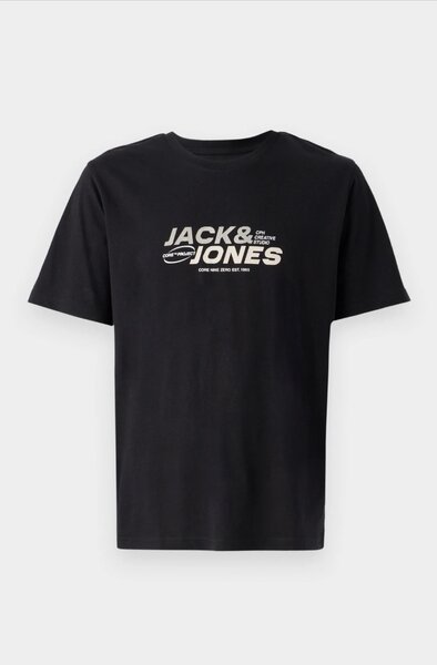 T-shirt noir moderne Jack & Jones