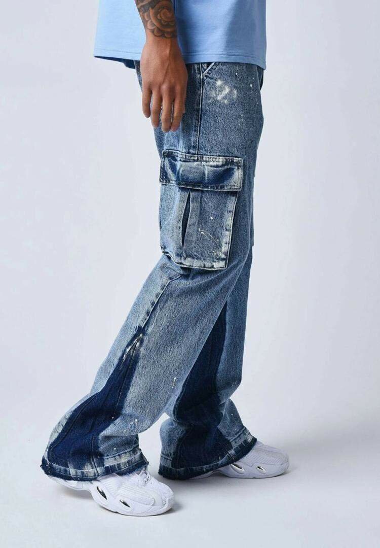 Jean cargo streetwear homme