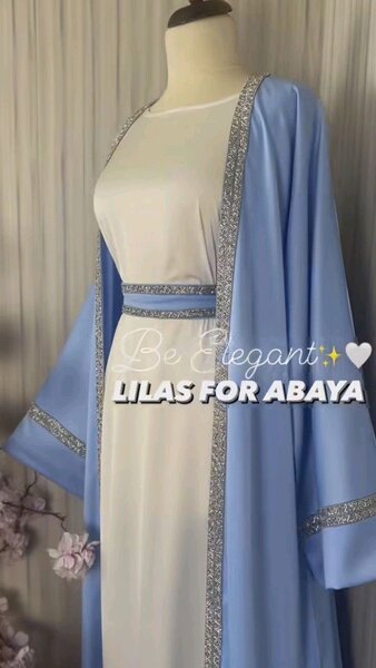 Abaya élégante bleue