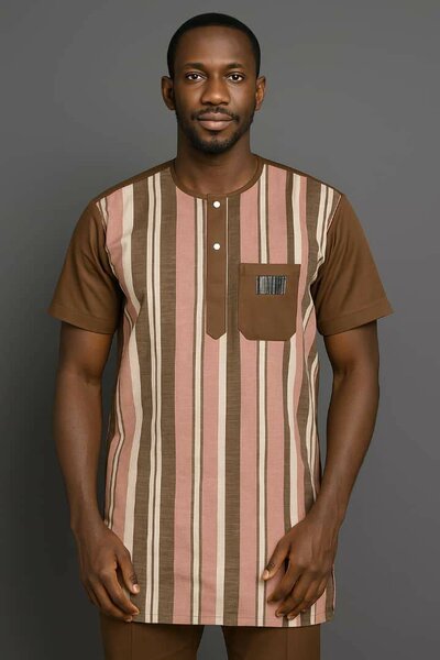 Tunique rayée homme élégante