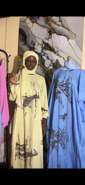 Djellaba en coton imprimée