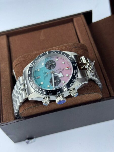 Montre chronographe homme en acier inoxydable