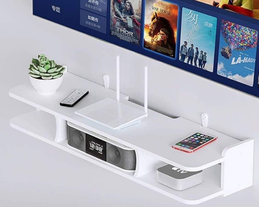 Étagère Murale, Étagère De Routeur Wifi Étagère De Décodeur,