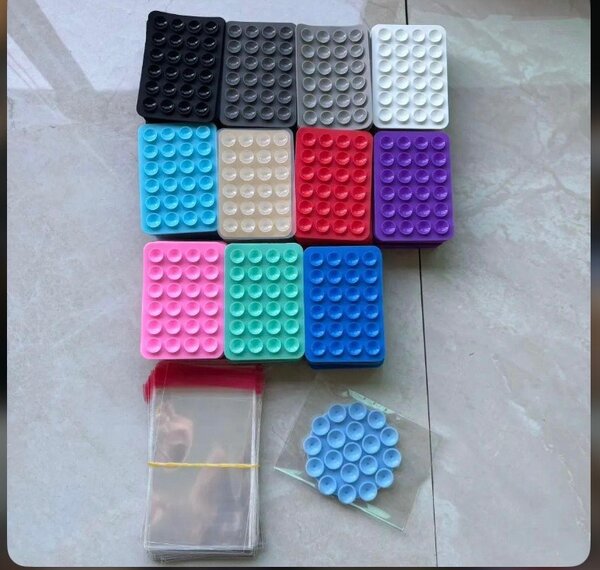 Support téléphone adhésif silicone