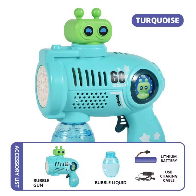 Pistolet à Bulles Enfant Turquoise