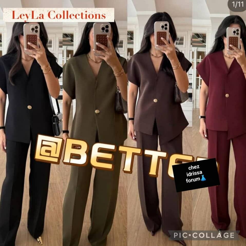 Costume Femme Élégant Boutonné