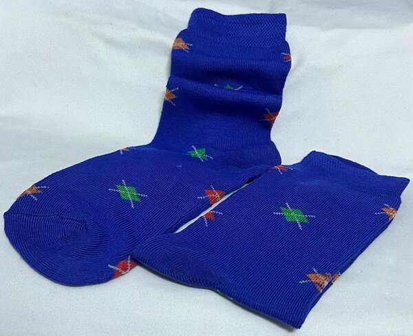 Chaussettes bleues motifs étoile