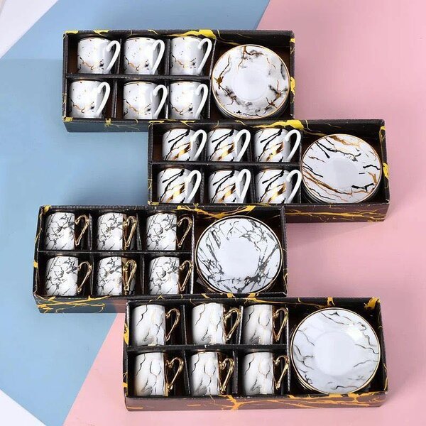 6pcs Milk cup and saucer