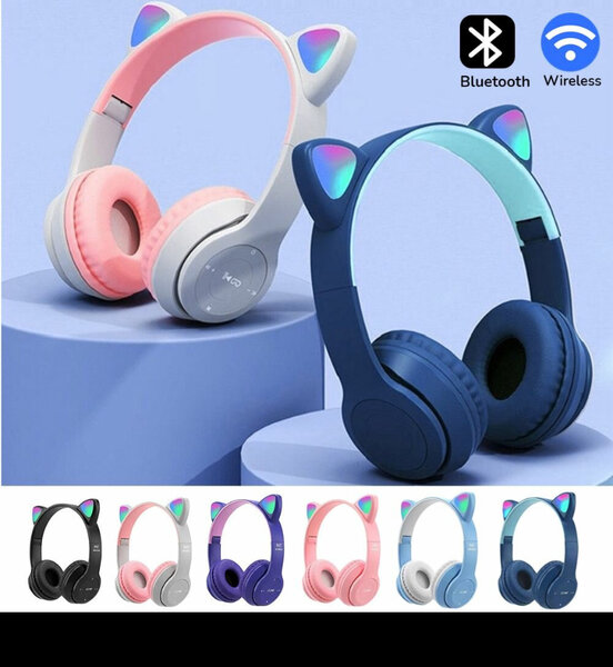 Casque Bluetooth sans fil chat