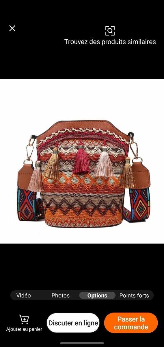 Sac à bandoulière bohème