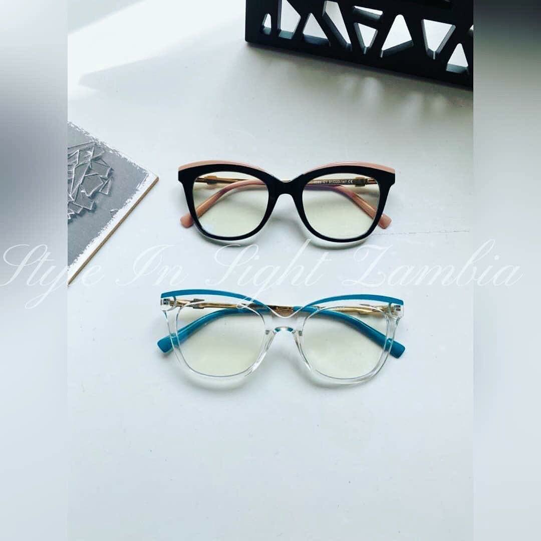 Image glasses, in glossy frame, for work at the computer and telephone with protection against screen radiation 