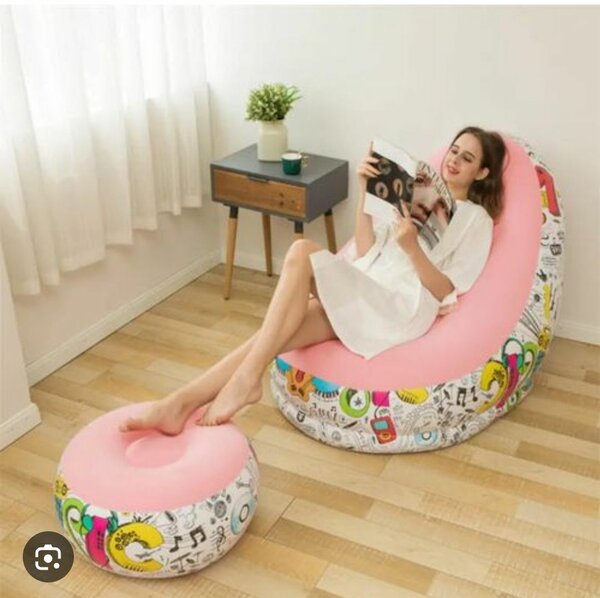 Fauteuil gonflable avec repose-pieds