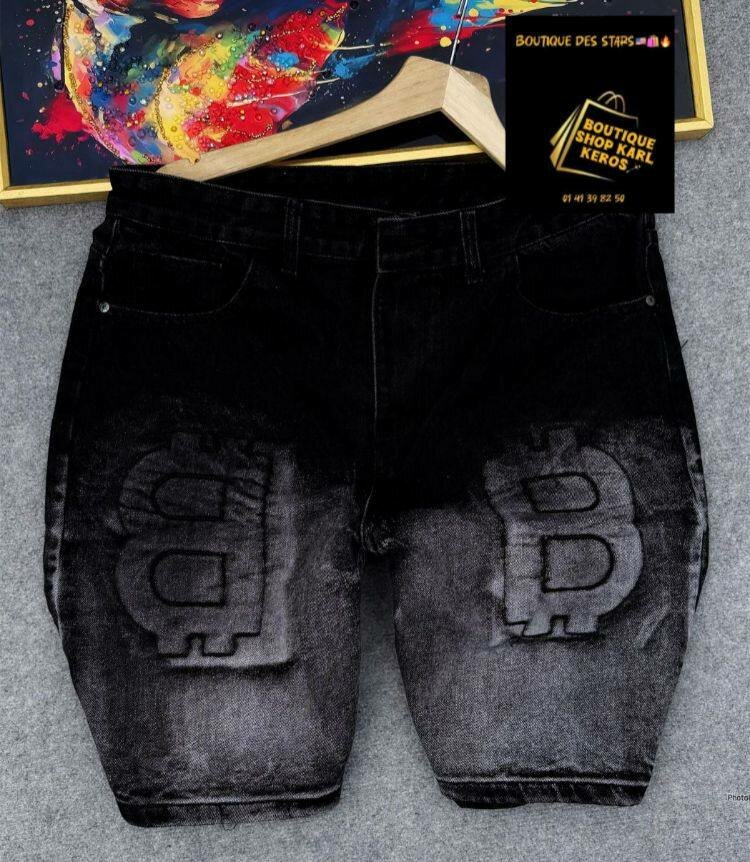 Shorts en jean noir stylé