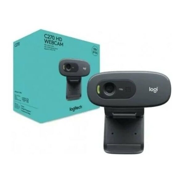 Logitech C270 HD Webcam - Black