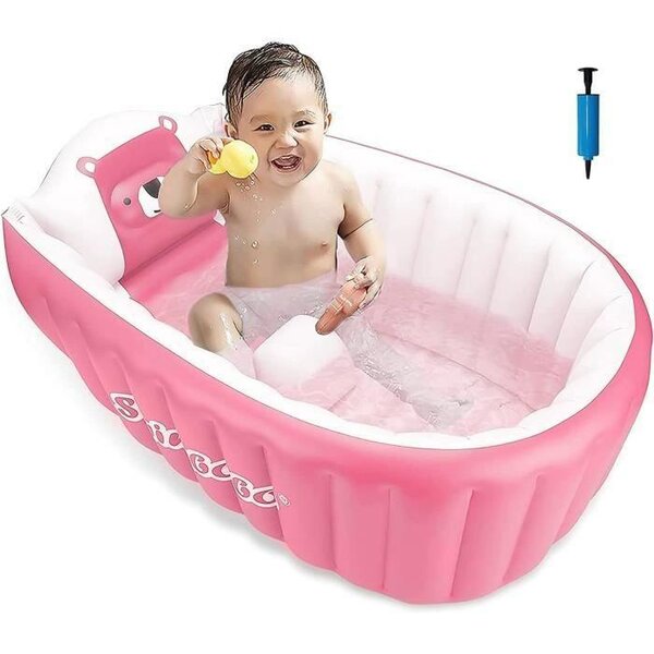 Baignoire gonflable bébé rose