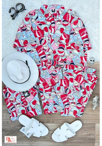 Pyjama d'été imprimé coloré