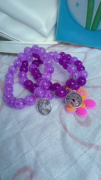 Bracelets en perles colorées