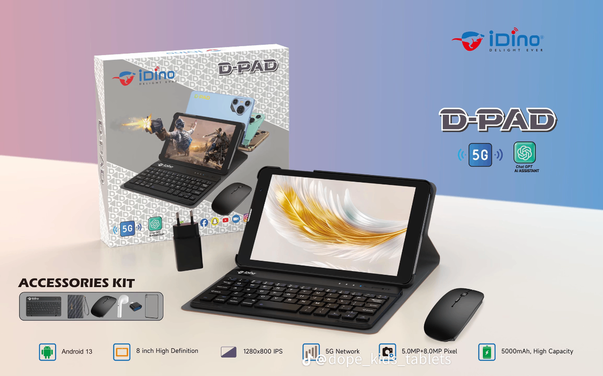 Tablette iDino D-PAD 8" HD 5G