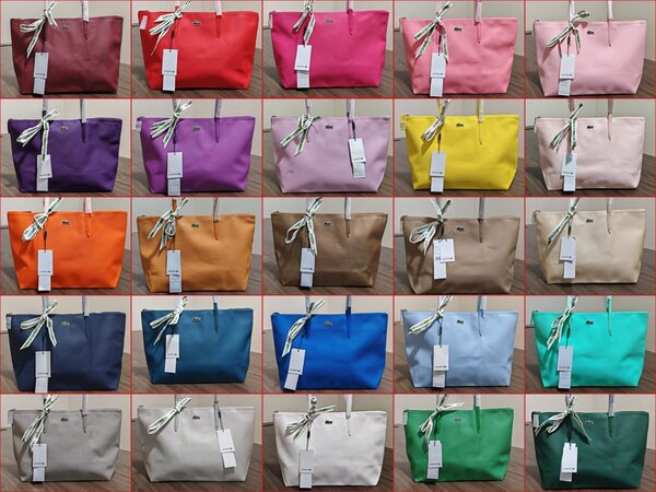 Cabas en cuir coloré