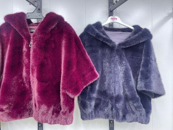 Шубка пончо