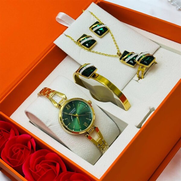 Ensemble Montre et Bijoux Luxe