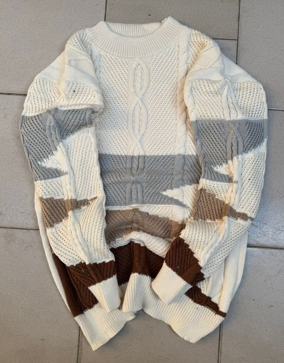 Pull en laine rayé élégant