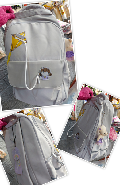 Sac à dos blanc spacieux