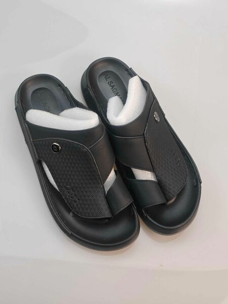 Sandales confort noires homme