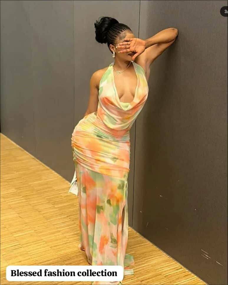 Robe longue imprimée élégante