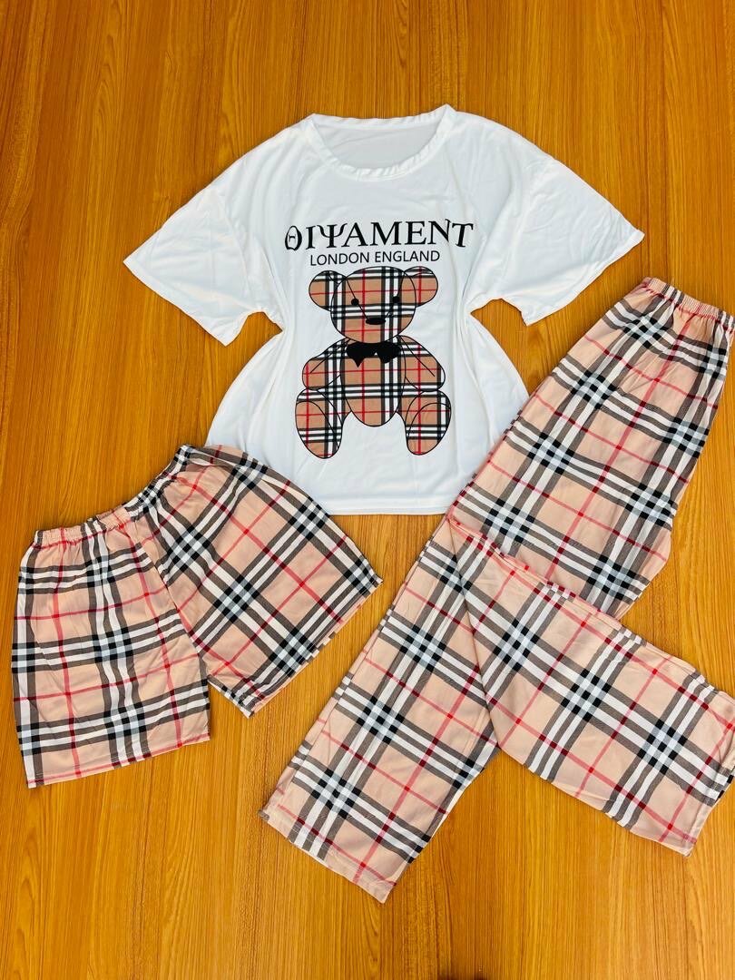 3 in 1 pajamas nightwear