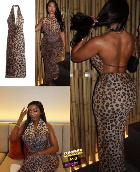Robe Léopard Dos Nu Élégante