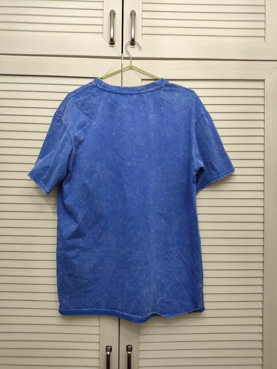 Синяя оверсайз футболка