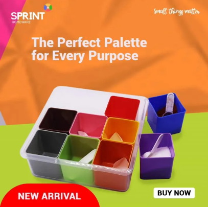 Spice Container Masala Box Masala Rack Dry Fruit Rack Storage Rack 9 In 1 Unbreakable Food Grade Plastic Spice Box Dry Fruit Box Storage