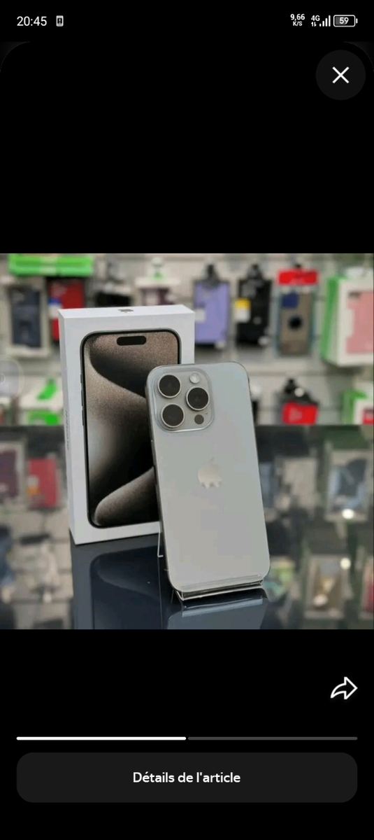 iPhone Pro Max 256 Go Argent