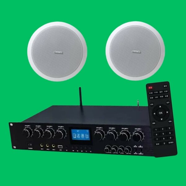2set of 15watt passive ceiling speakers & 400w amplifier