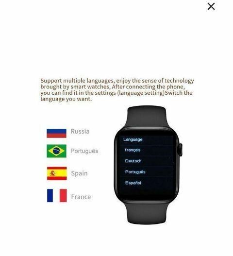 Montre connectée ECG multilingue