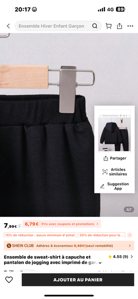 Ensemble Garçon Chaud Hiver