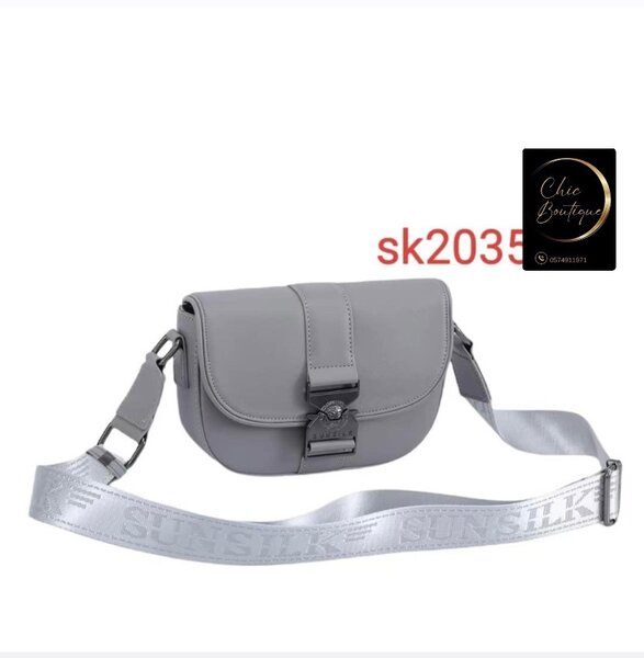 Sac bandoulière gris élégant