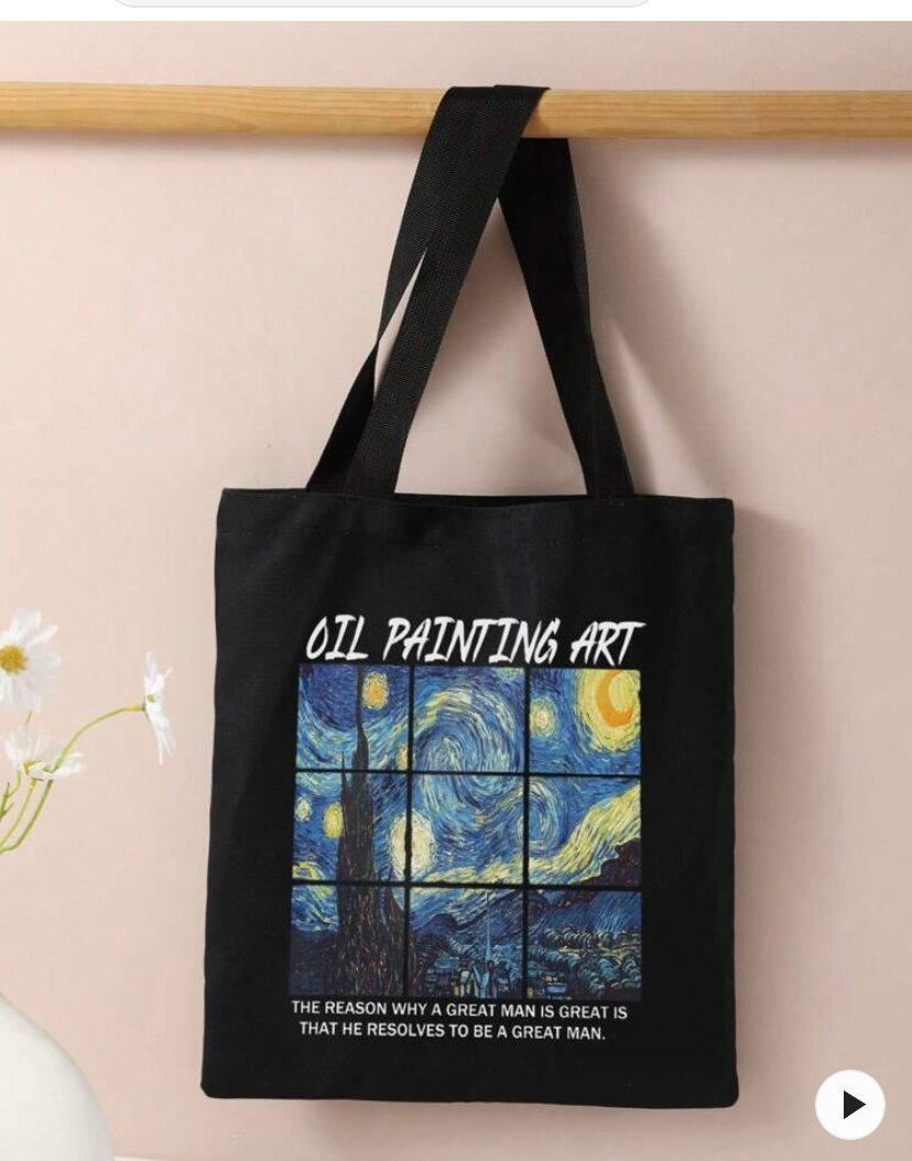 Sac à main artistique en toile