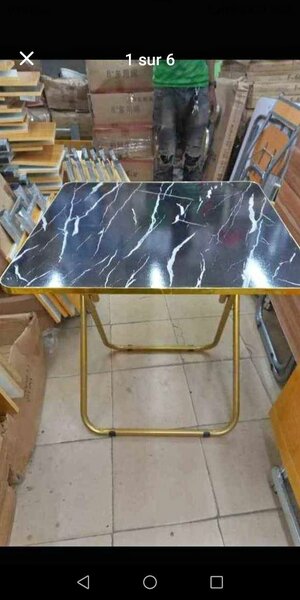Table pliable noir